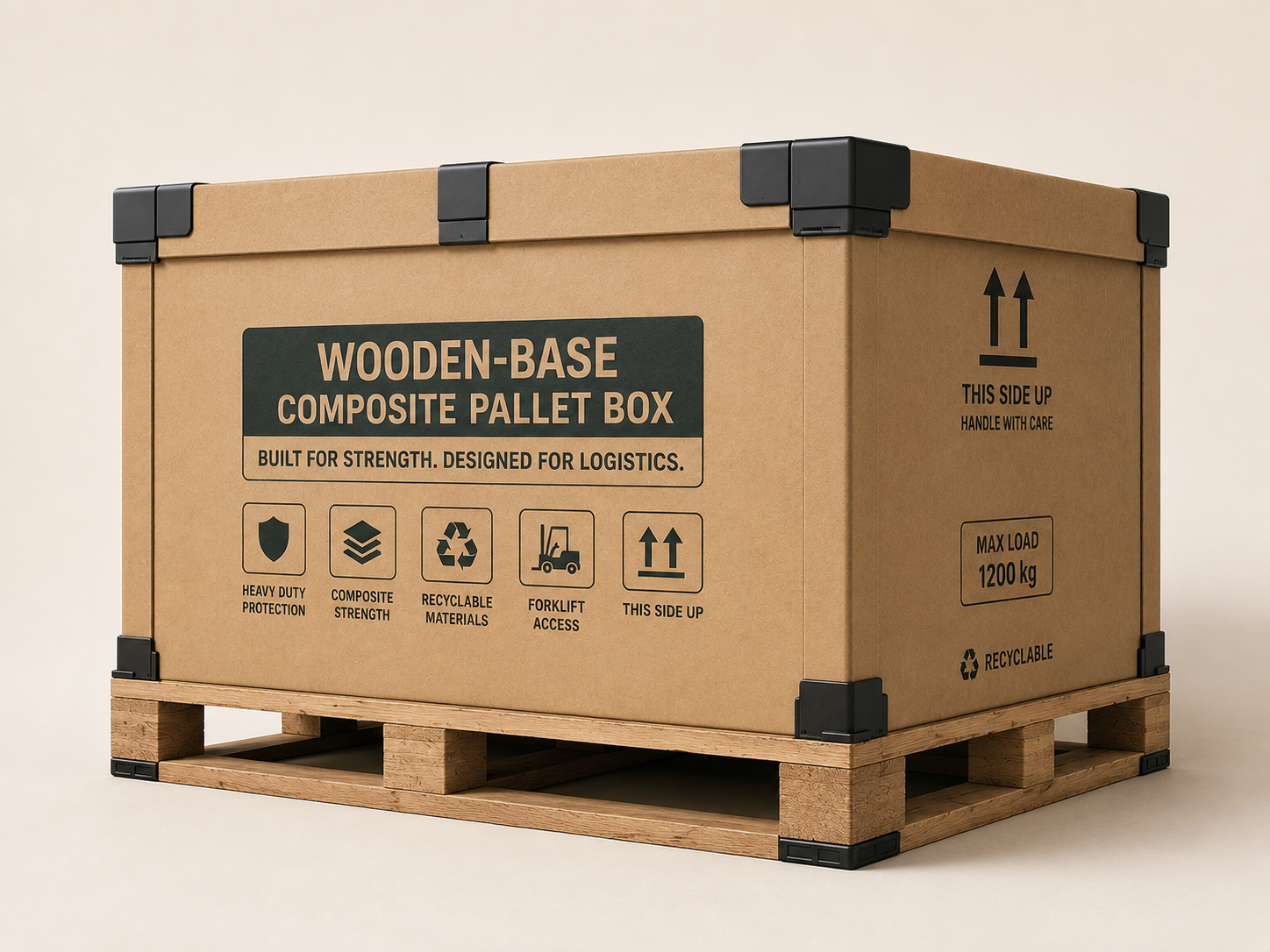 Wooden-Base Composite Pallet Box