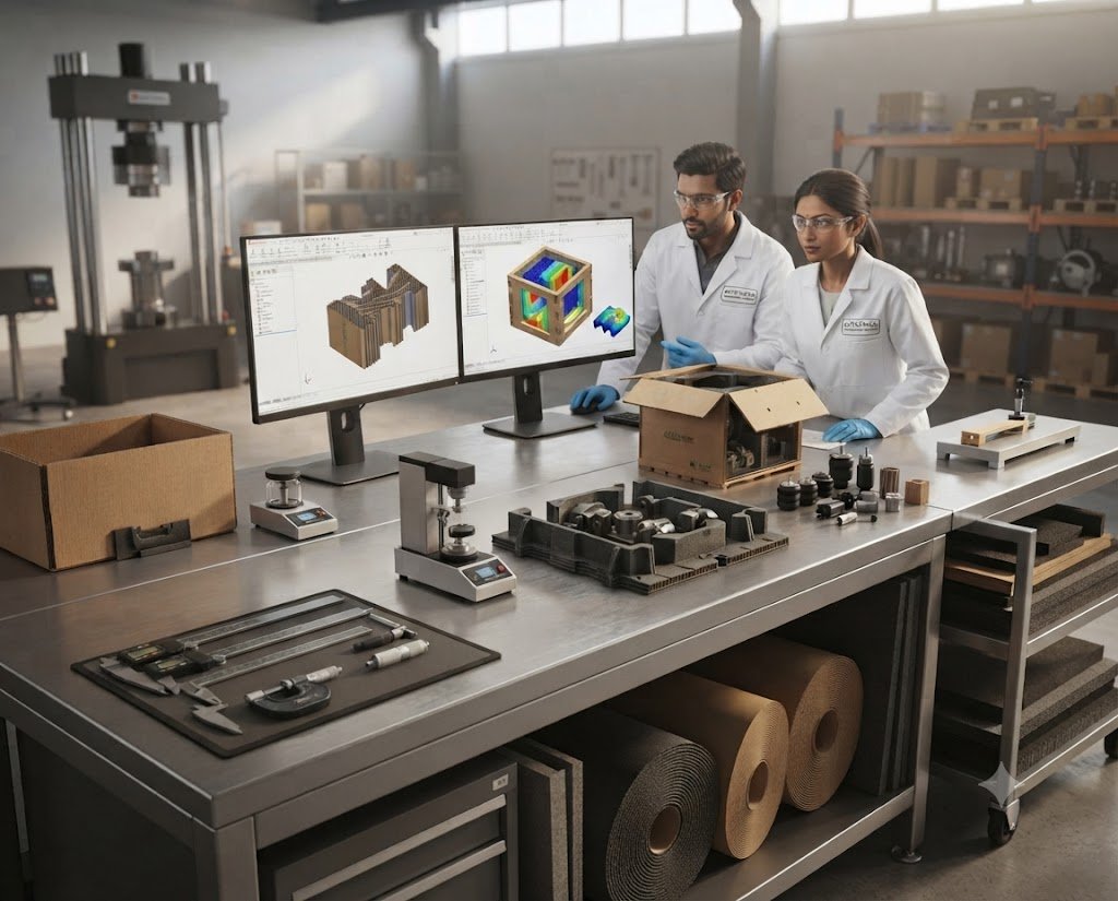 Altis Packs factory structural corrugated box manufacturing testing