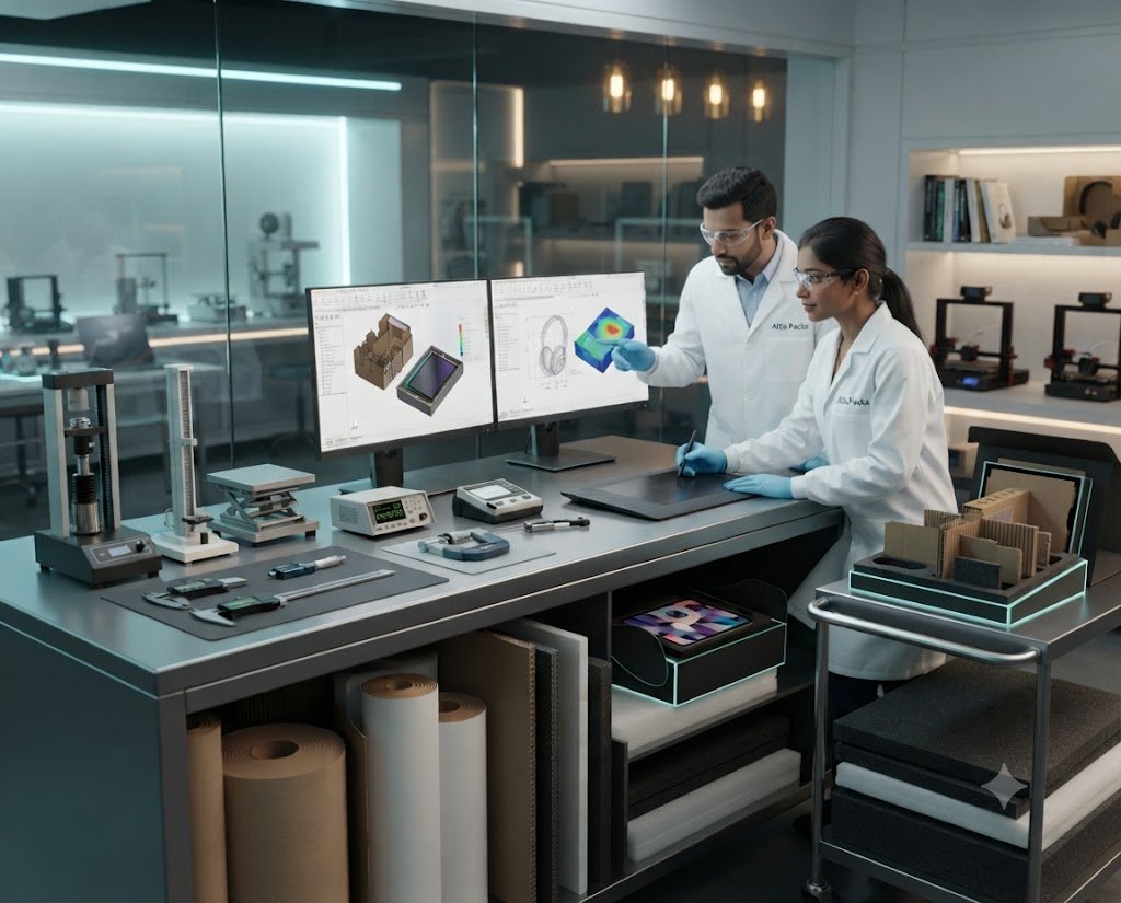 Altis Packs factory structural corrugated box manufacturing testing