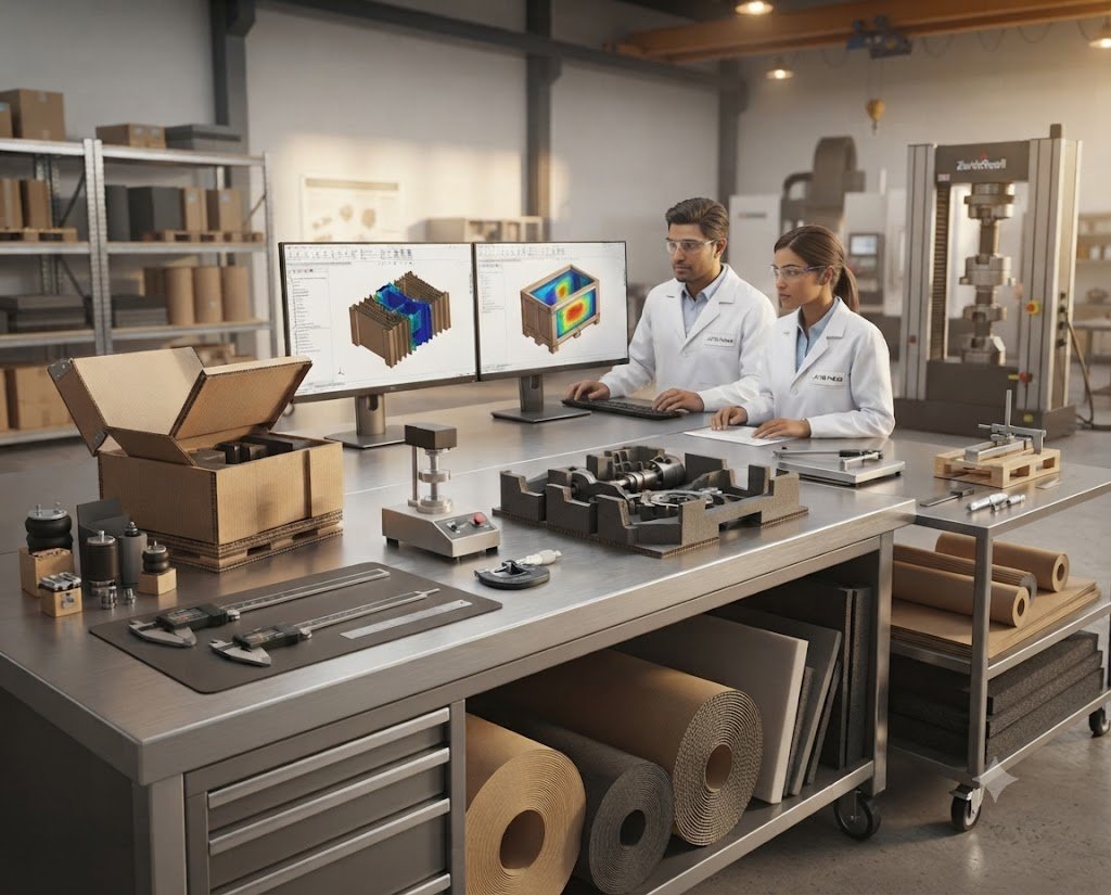 Altis Packs factory structural corrugated box manufacturing testing
