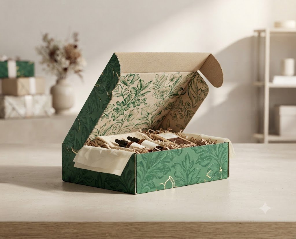 Premium unboxing subscription boxes with custom printed inside