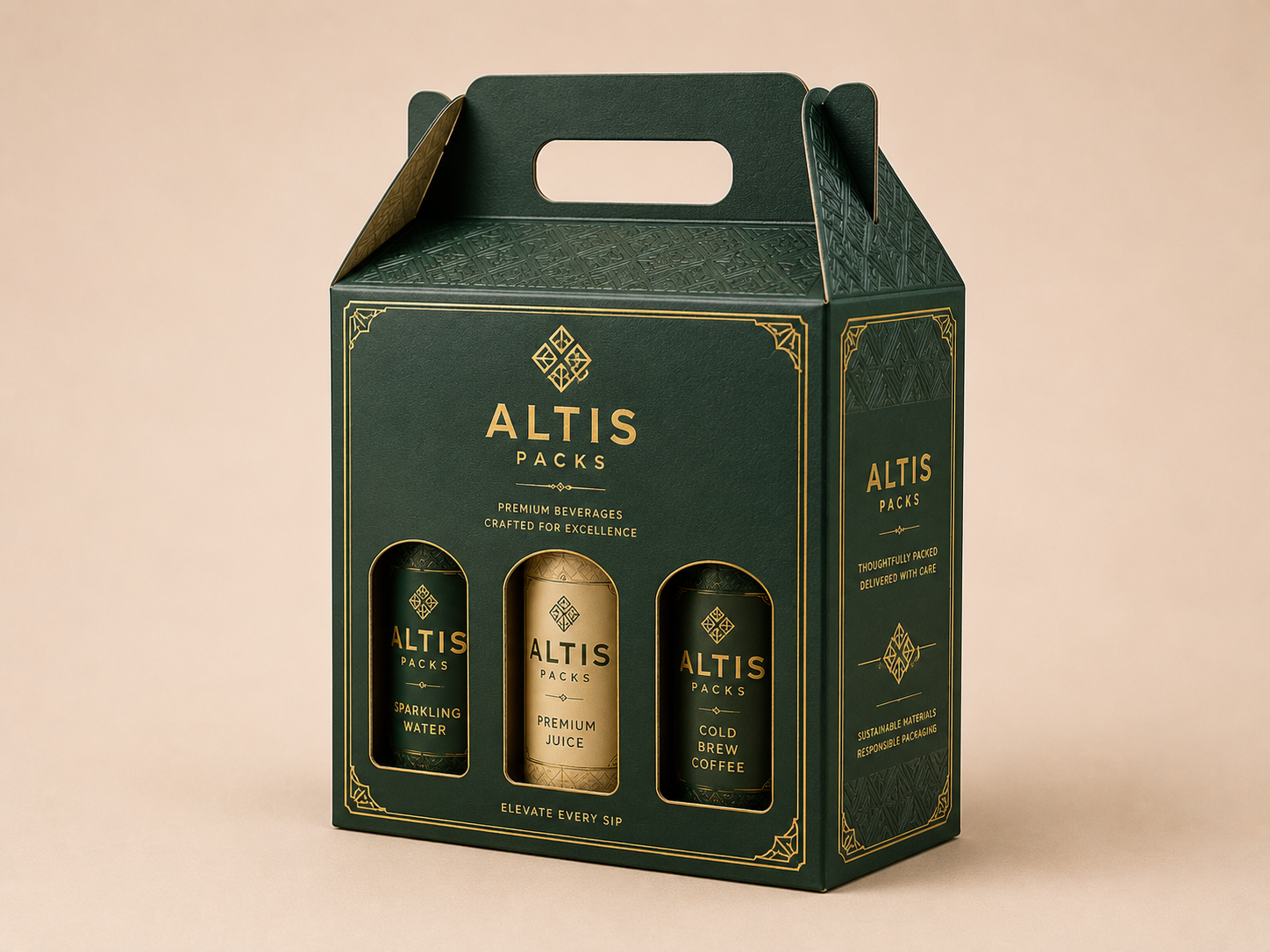 Gold Foil Beverage Carton