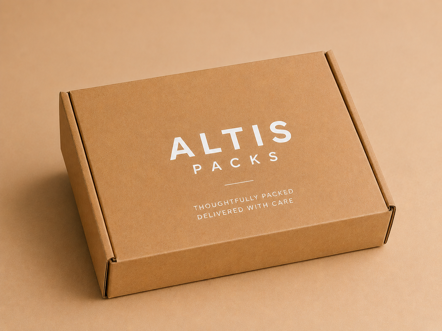 Minimalist Kraft White-Ink Mailer